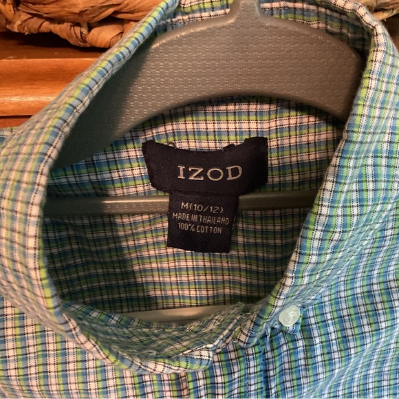 Boys Izod short sleeve button down size M 10/12 - Picture 2 of 2